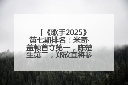 《歌手2025》第七期排名：米奇·盖顿首夺第一，陈楚生第二，郑欣宜将参加下一轮张榜赛