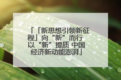 「新思想引领新征程」向“新”而行 以“新”提质 中国经济新动能澎湃