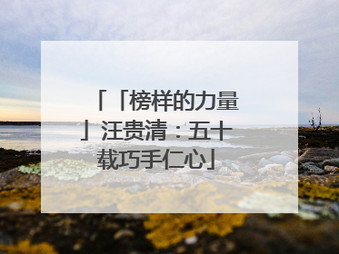 「榜样的力量」汪贵清：五十载巧手仁心