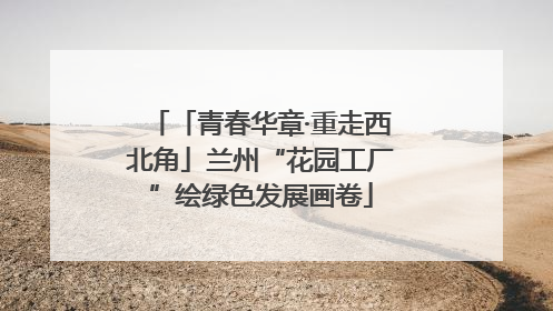 「青春华章·重走西北角」兰州“花园工厂”绘绿色发展画卷