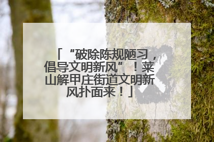 “破除陈规陋习，倡导文明新风”！莱山解甲庄街道文明新风扑面来！