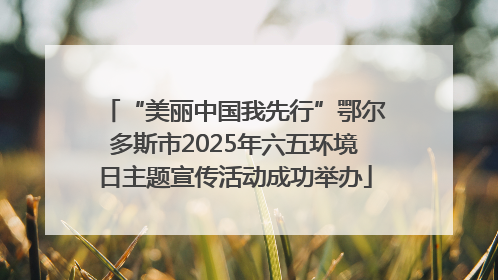“美丽中国我先行”鄂尔多斯市2025年六五环境日主题宣传活动成功举办