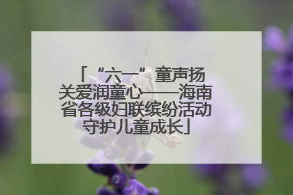 “六一”童声扬 关爱润童心——海南省各级妇联缤纷活动守护儿童成长