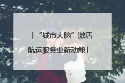 “城市大脑”激活航运服务业新动能