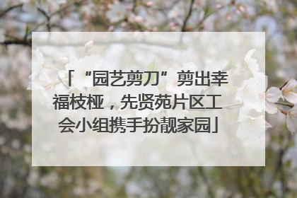 “园艺剪刀”剪出幸福枝桠，先贤苑片区工会小组携手扮靓家园