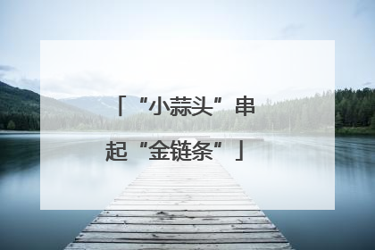 “小蒜头”串起“金链条”