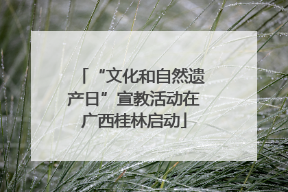 “文化和自然遗产日”宣教活动在广西桂林启动