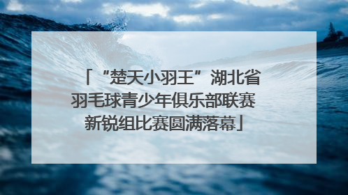 “楚天小羽王”湖北省羽毛球青少年俱乐部联赛新锐组比赛圆满落幕