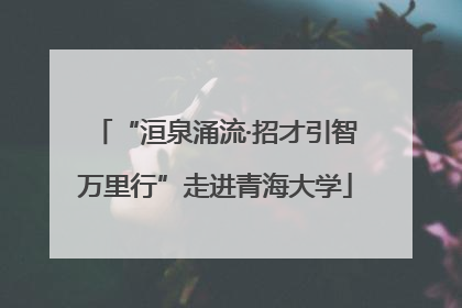“洹泉涌流·招才引智万里行”走进青海大学