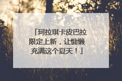 珂拉琪卡皮巴拉限定上新,让慵懒充满这个夏天!