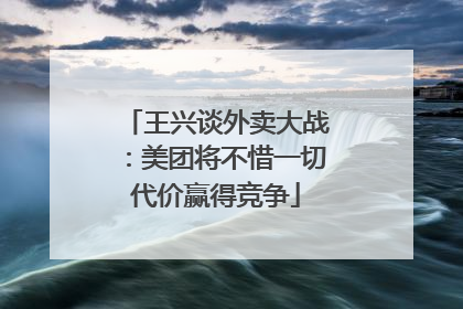 王兴谈外卖大战：美团将不惜一切代价赢得竞争