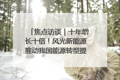 焦点访谈｜十年增长十倍！风光新能源推动我国能源转型提质焕“新”
