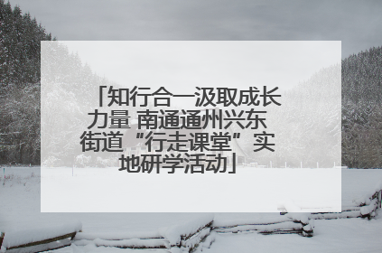 知行合一汲取成长力量 南通通州兴东街道“行走课堂”实地研学活动