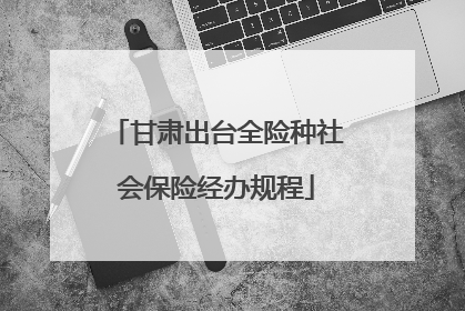 甘肃出台全险种社会保险经办规程