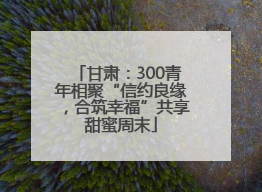 甘肃：300青年相聚“信约良缘，合筑幸福”共享甜蜜周末