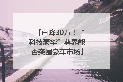 直降30万！“科技豪华”尊界能否突围豪车市场