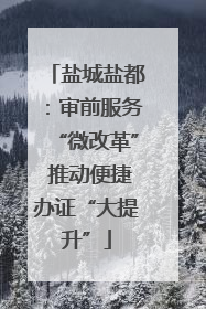 盐城盐都：审前服务“微改革” 推动便捷办证“大提升”
