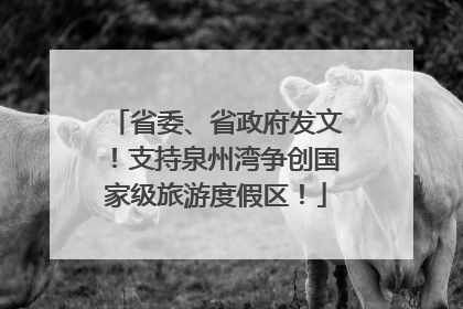 省委、省政府发文！支持泉州湾争创国家级旅游度假区！