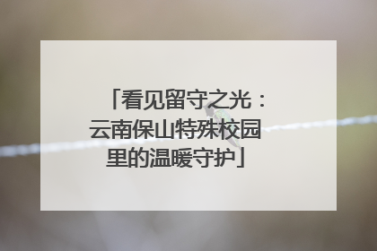 看见留守之光：云南保山特殊校园里的温暖守护