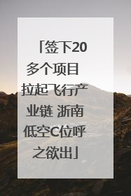 签下20多个项目 拉起飞行产业链 浙南低空C位呼之欲出
