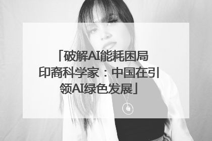 破解AI能耗困局 印裔科学家：中国在引领AI绿色发展