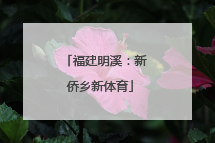 福建明溪：新侨乡新体育