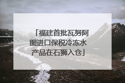 福建首批瓦努阿图进口保税冷冻水产品在石狮入仓