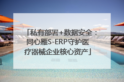 私有部署+数据安全：同心雁S-ERP守护医疗器械企业核心资产
