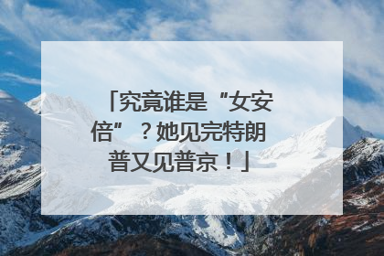 究竟谁是“女安倍”？她见完特朗普又见普京！
