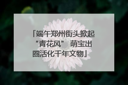 端午郑州街头掀起“青花风” 萌宝出圈活化千年文物