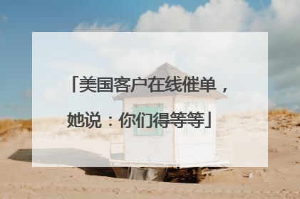 美国客户在线催单，她说：你们得等等