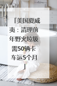 美国夏威夷：清理前年野火垃圾需50辆卡车运5个月