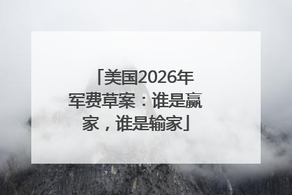 美国2026年军费草案：谁是赢家，谁是输家
