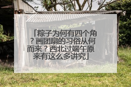 粽子为何有四个角？画团扇的习俗从何而来？西北过端午原来有这么多讲究