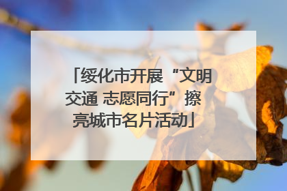 绥化市开展“文明交通 志愿同行”擦亮城市名片活动