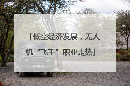 低空经济发展，无人机“飞手”职业走热