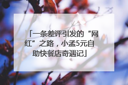 一条差评引发的“网红”之路，小孟5元自助快餐店奇遇记