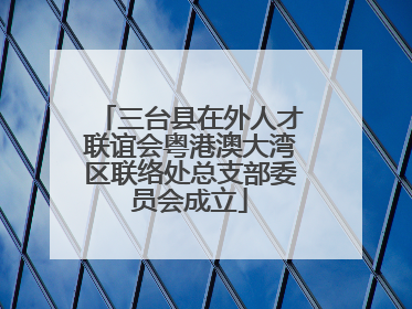 三台县在外人才联谊会粤港澳大湾区联络处总支部委员会成立