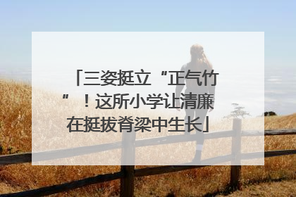 三姿挺立“正气竹”！这所小学让清廉在挺拔脊梁中生长