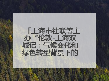 上海市社联等主办“伦敦-上海双城记：气候变化和绿色转型背景下的考古、历史和文化遗产”学术对话