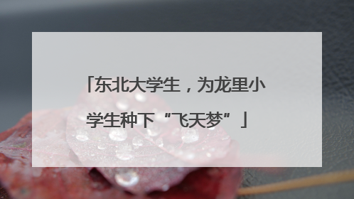 东北大学生，为龙里小学生种下“飞天梦”