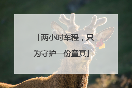 两小时车程，只为守护一份童真