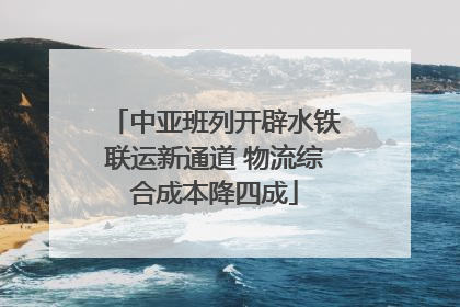 中亚班列开辟水铁联运新通道 物流综合成本降四成