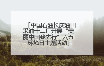 中国石油长庆油田采油十二厂开展“美丽中国我先行”六五环境日主题活动