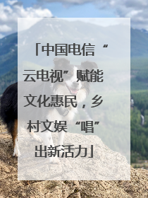 中国电信“云电视”赋能文化惠民，乡村文娱“唱”出新活力