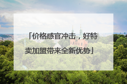价格感官冲击，好特卖加盟带来全新优势