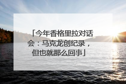 今年香格里拉对话会：马克龙创纪录，但也就那么回事