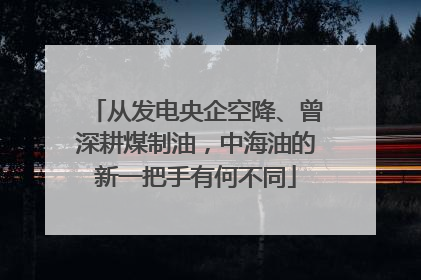 从发电央企空降、曾深耕煤制油，中海油的新一把手有何不同