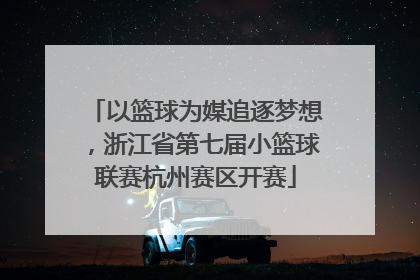 以篮球为媒追逐梦想,浙江省第七届小篮球联赛杭州赛区开赛