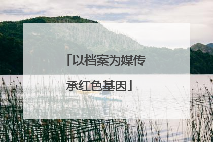 以档案为媒传承红色基因
